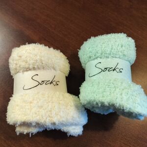 Soft Yellow and Mint Lounge Socks